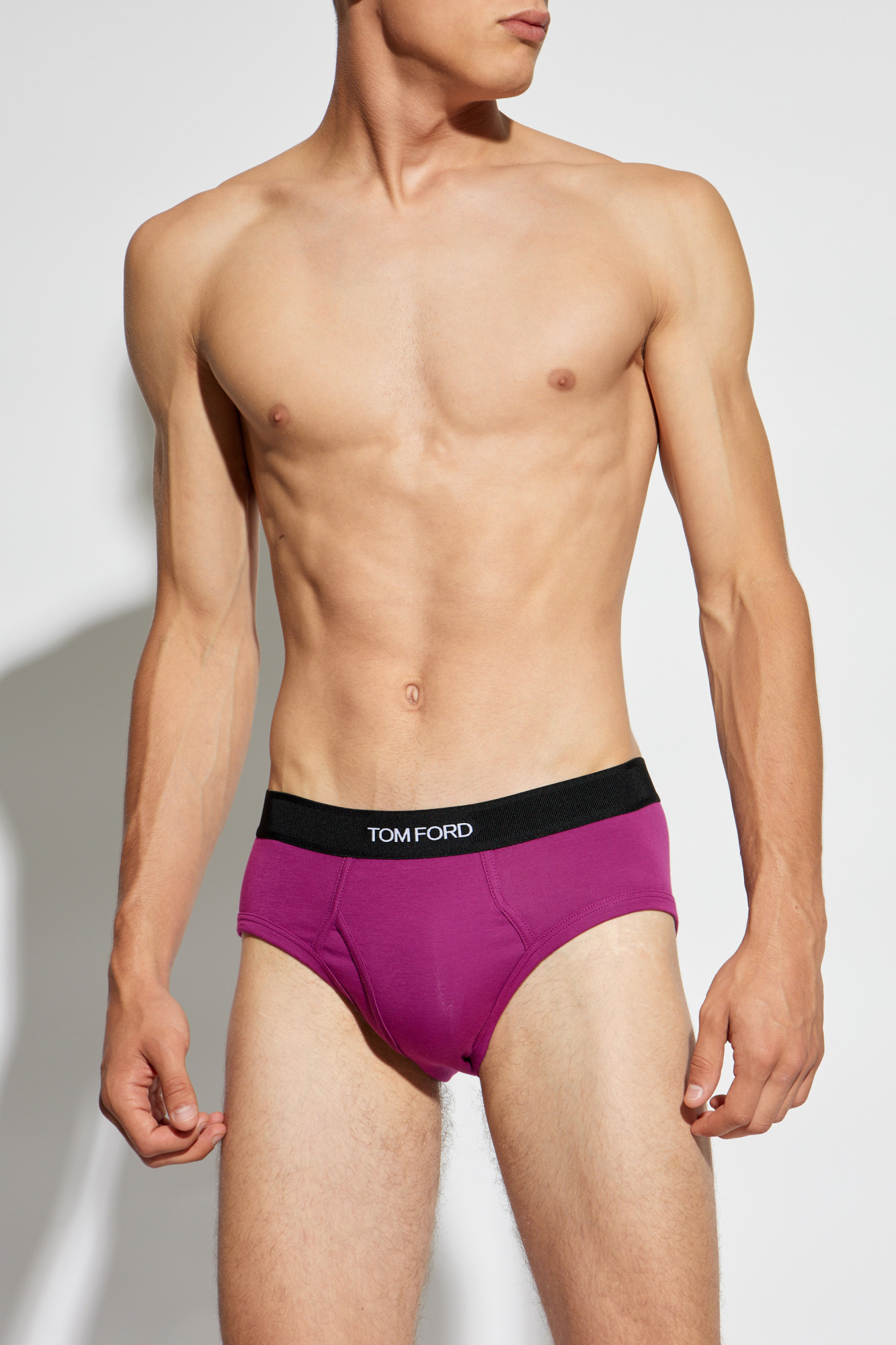 Purple Briefs with logo Tom Ford - SchaferandweinerShops Japan